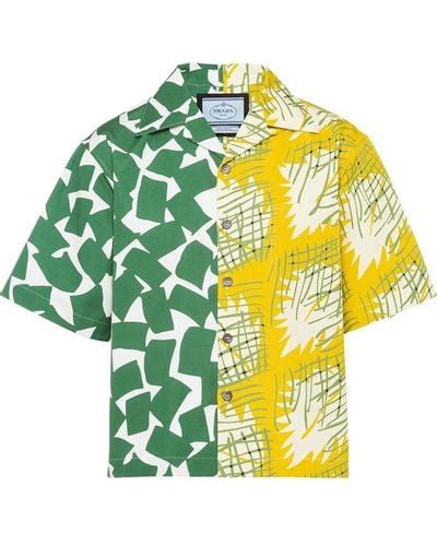 yellow prada shirt mens|Prada cettire men's shirt.